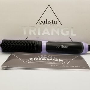 Calista Maria McCool Triangl Heated Hair Brush Styler Detailer Ceramic pinkish